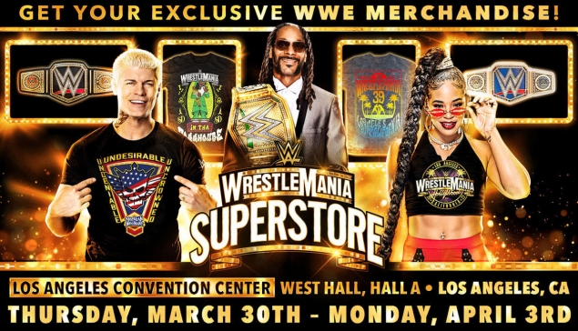 L'horaire du Superstore de WrestleMania 39 avec les Meet and Greets
